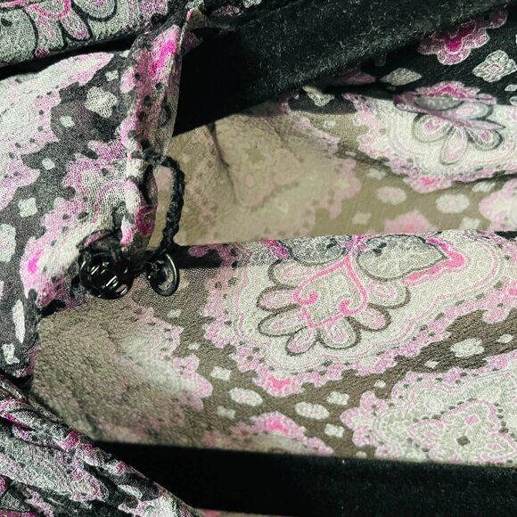 Worthington Womens Purple Long Sleeve Medallion Tile Button Up Blouse Size 2X - Picture 3 of 8